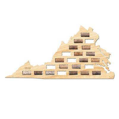 Virginia Wine Cork Map